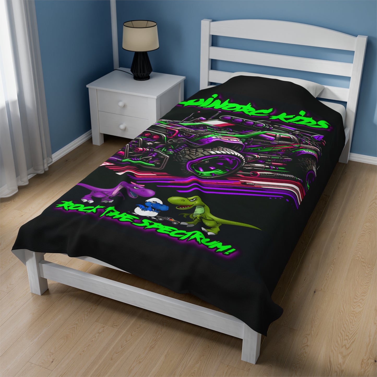 2024 DinoRC Autism Velveteen Plush Blanket