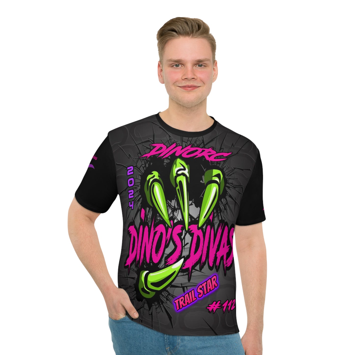 Custom Giveaway Mrs DEE Dino Divas Claw Team Driver Shirt Loose T-shirt (AOP)