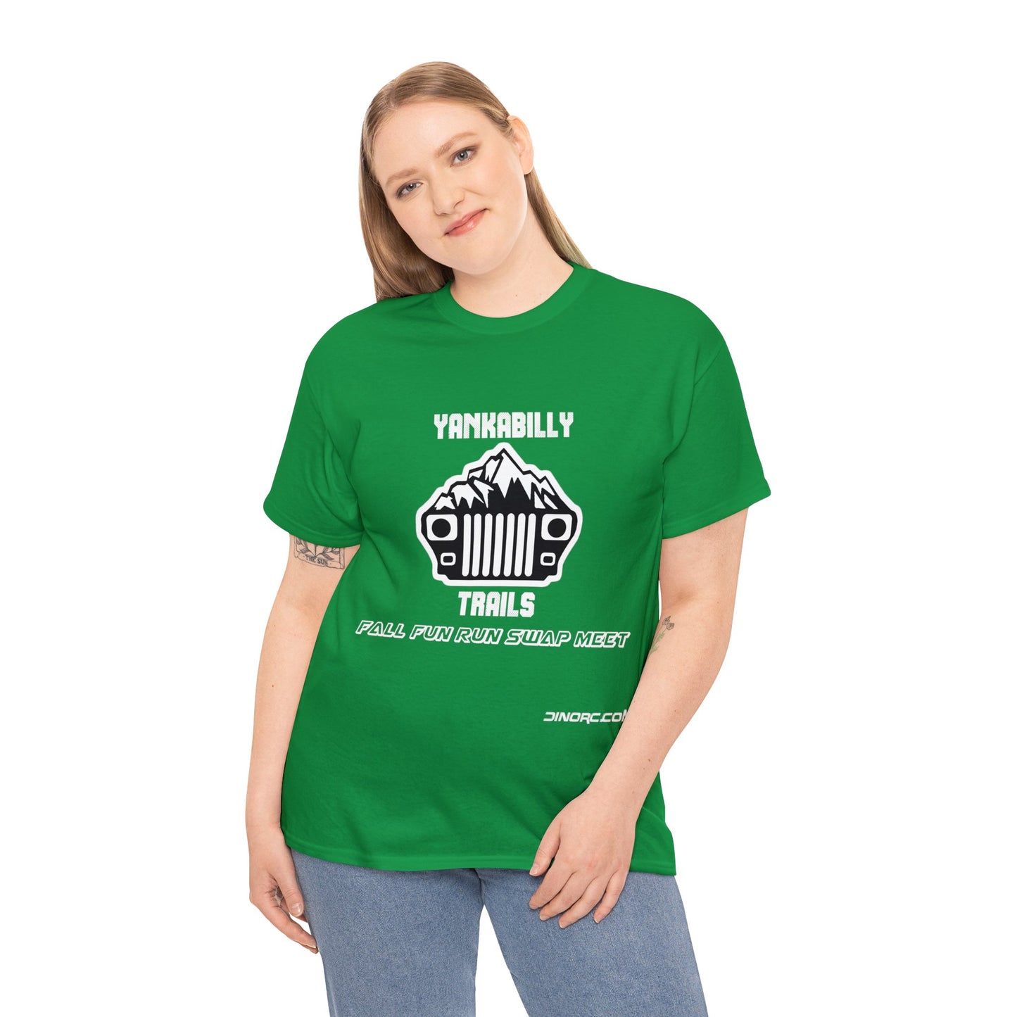 Yankabilly Trails DinoRc Logo T-Shirt S-5x Black White Green Blue Red
