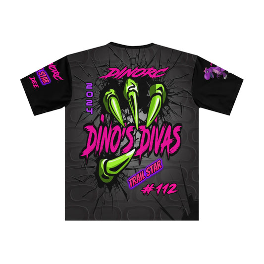 Custom Giveaway Mrs DEE Dino Divas Claw Team Driver Shirt Loose T-shirt (AOP)