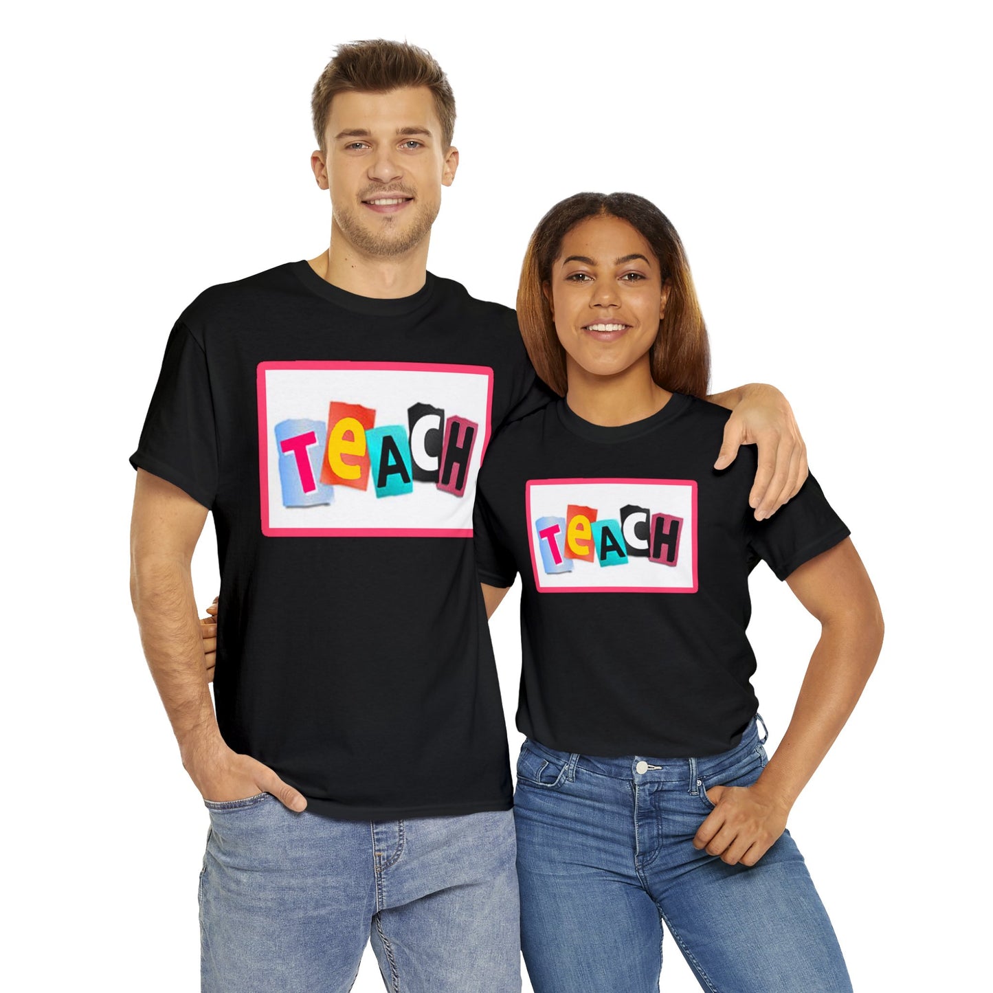 Teach White Logo Front Back T-Shirt 10 colors S-5x
