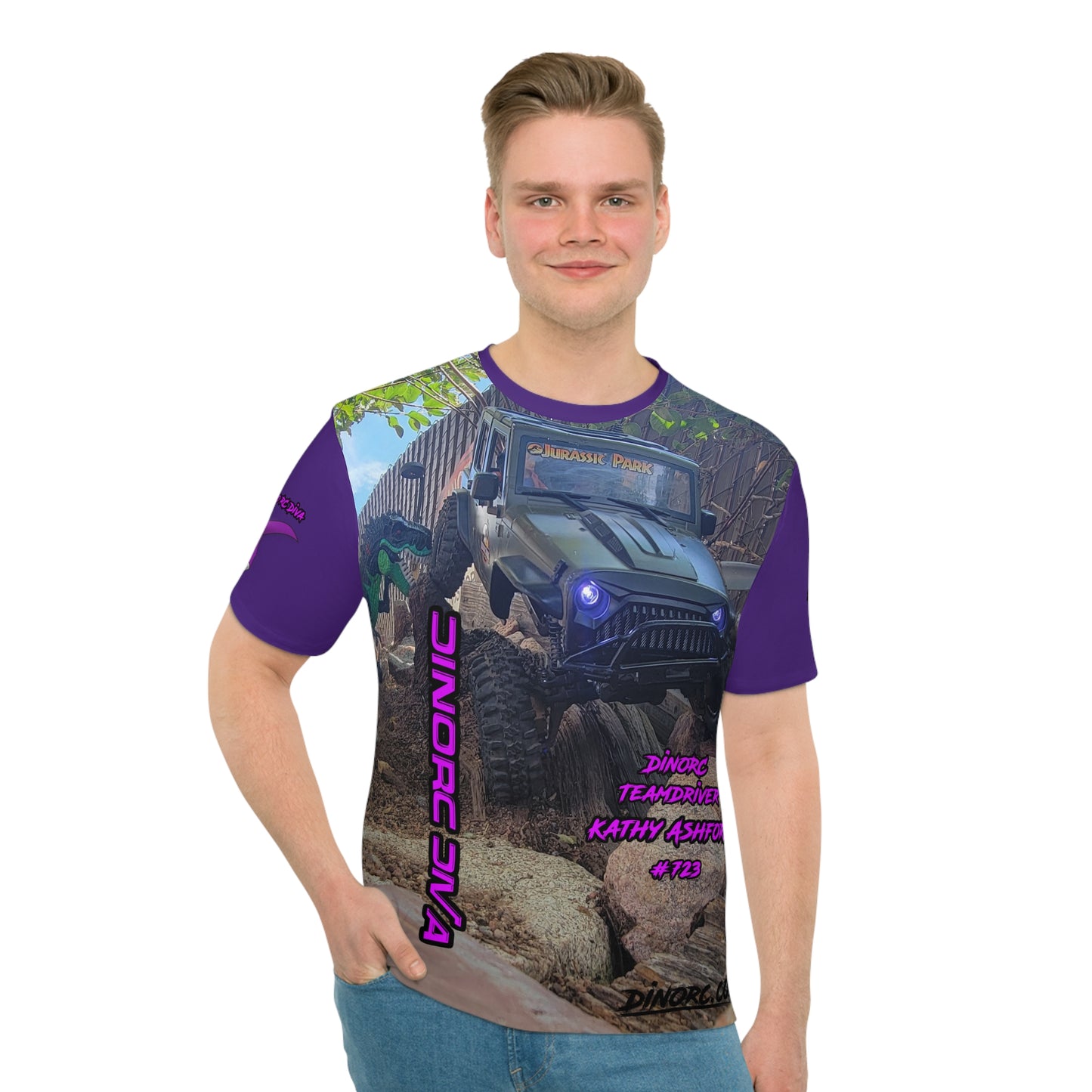 Vertical DinoRC Diva Teamdriver Kathy Ashford Loose T-shirt (AOP)