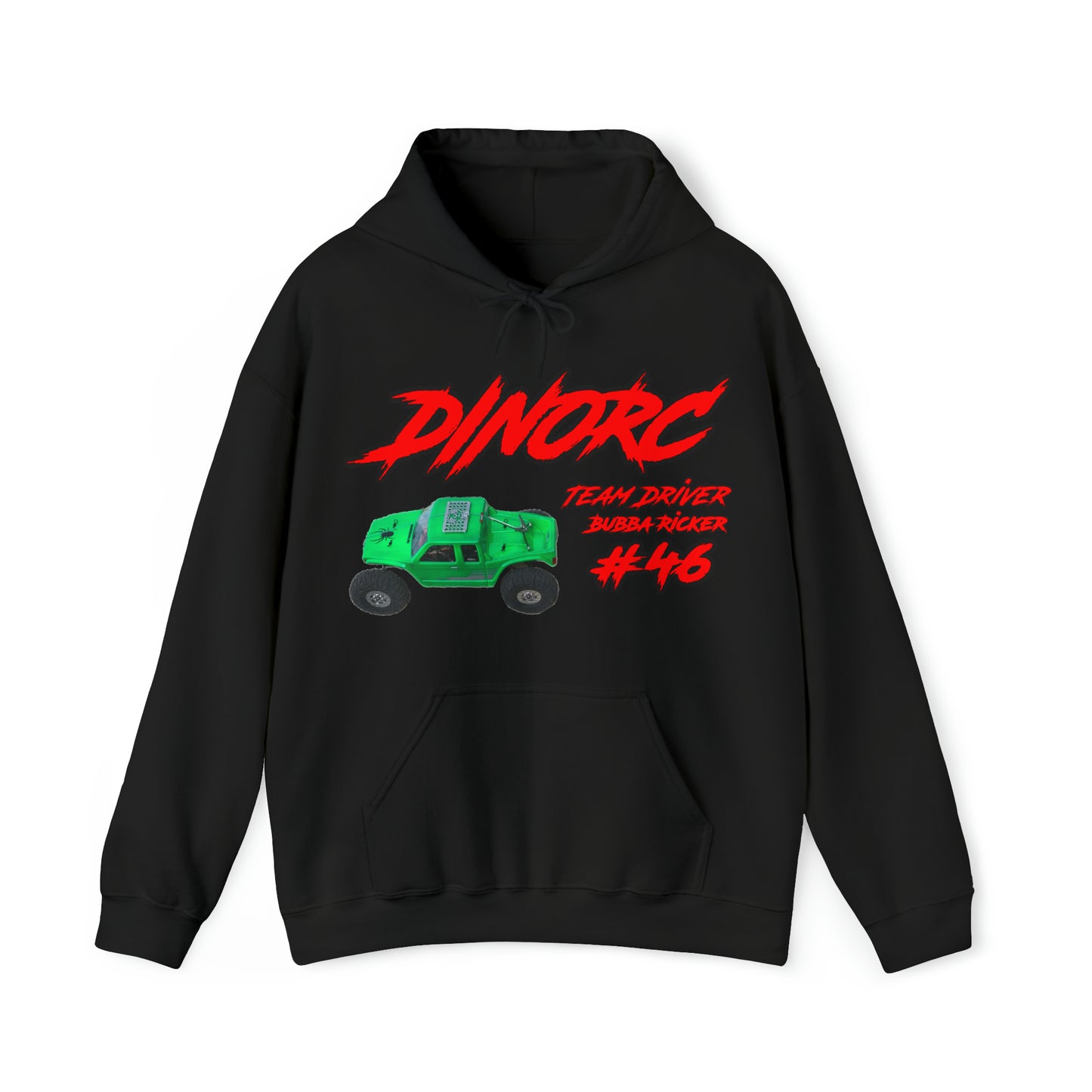 Bubba Ricker Team Driver Hooded Sweatshirt front back logo