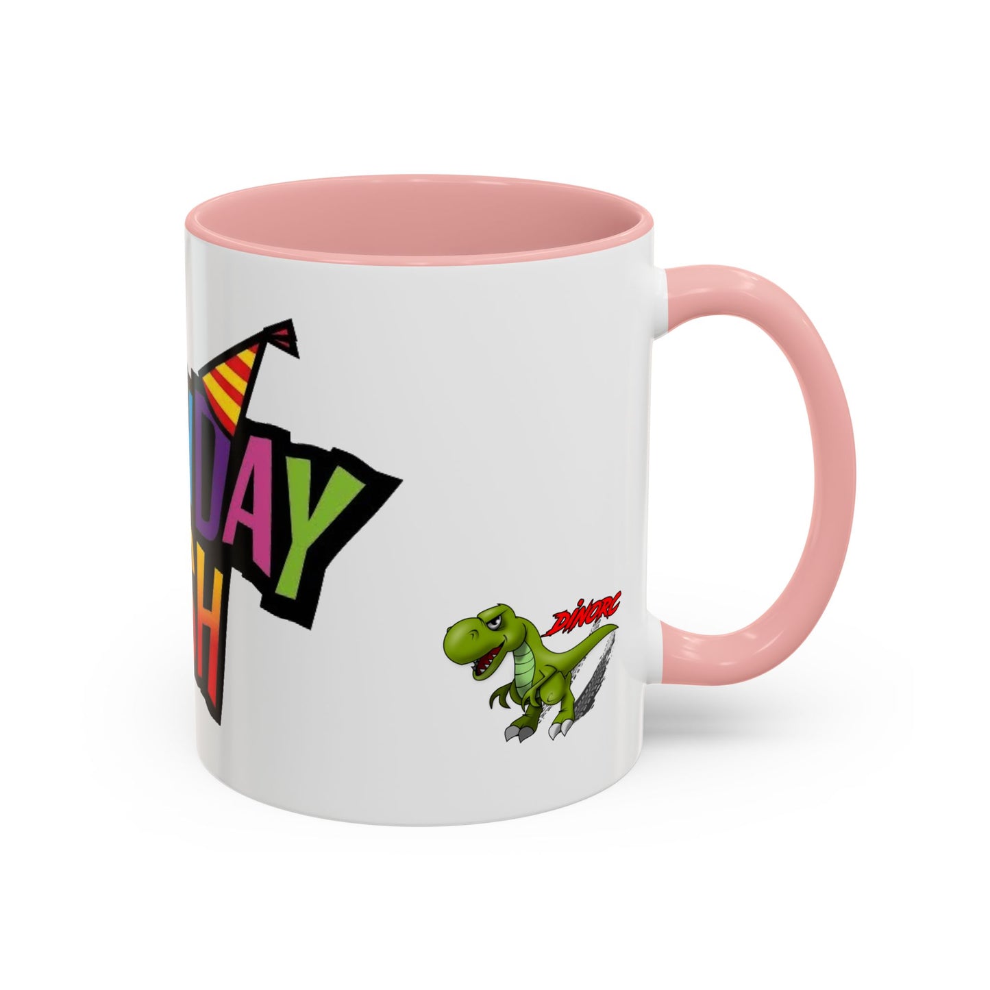 Birthday Bash Accent Coffee Mug - Fun Celebration Dino Theme