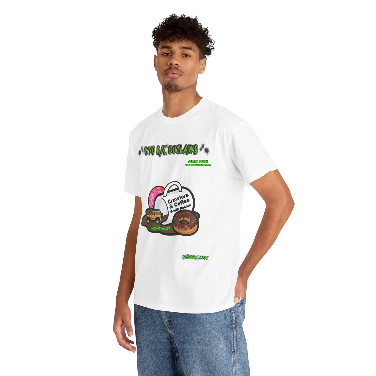 Jordan Miller WYO R/C OUTLAWS DinoRc Logo T-Shirt S-5x Black Green