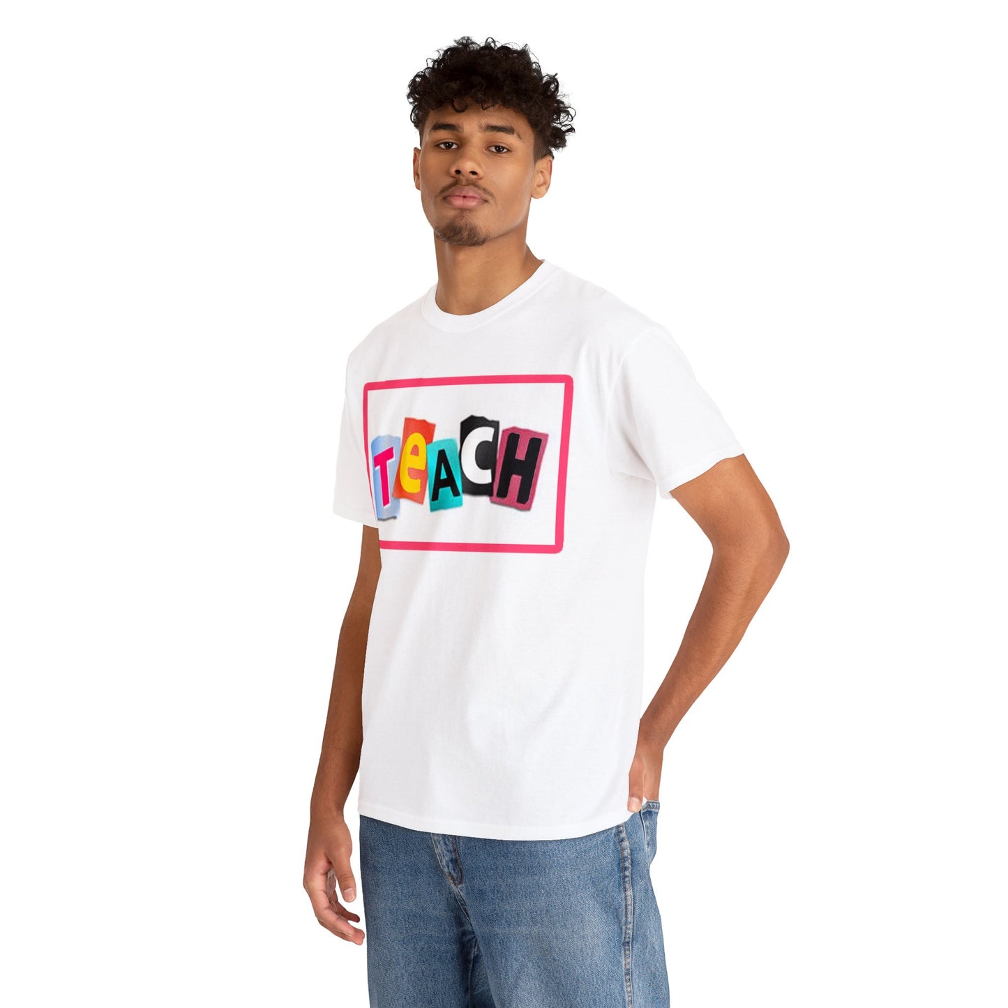 Teach White Logo Front Back T-Shirt 10 colors S-5x