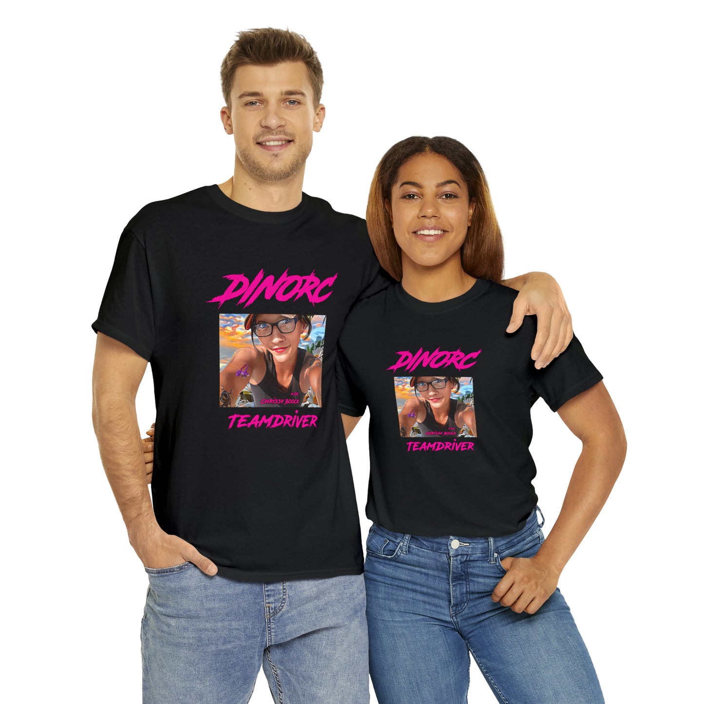 Crissy Book front DinoRC Logo T-Shirt S-5x