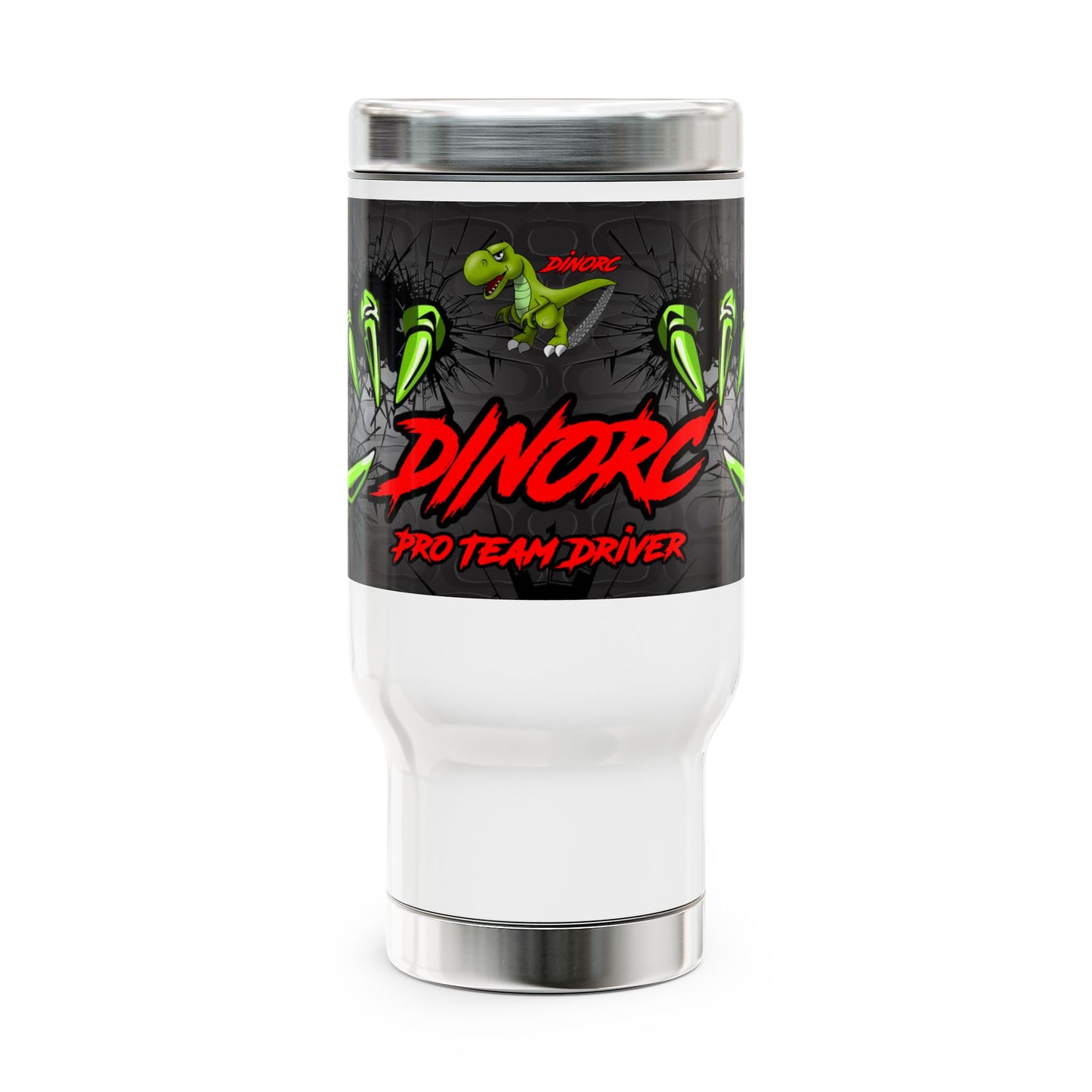 DinoRoc Pro Team Driver Travel Mug - 14oz Stainless Steel with Handle