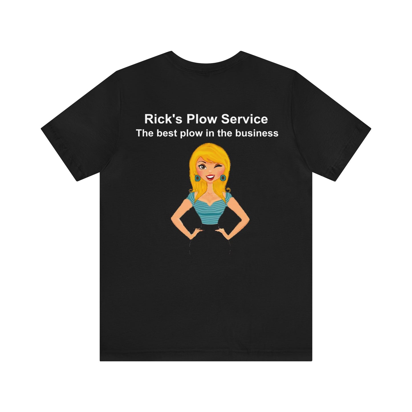 Rick's Plow Service Front Back Logo TEE