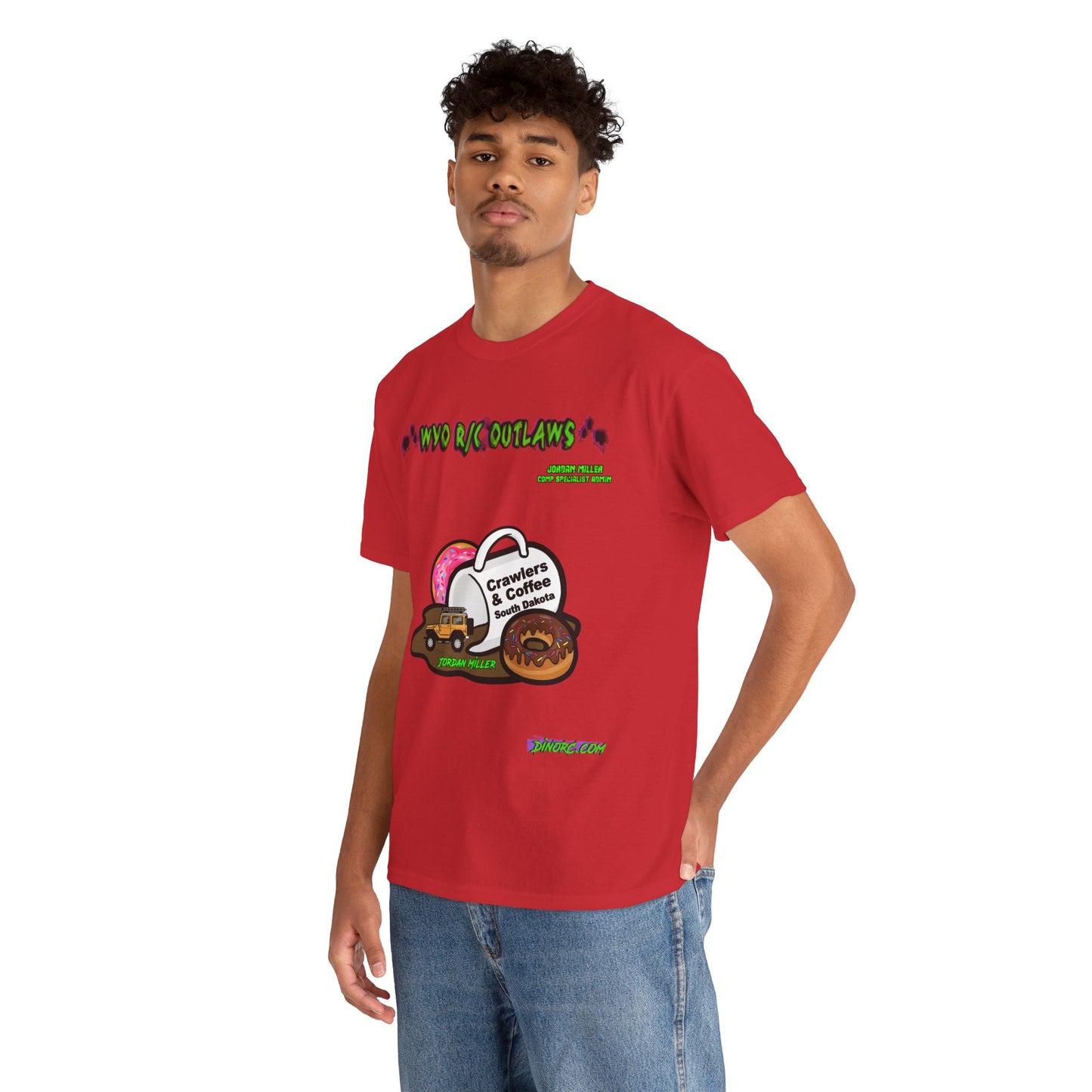 Jordan Miller WYO R/C OUTLAWS DinoRc Logo T-Shirt S-5x Black Green