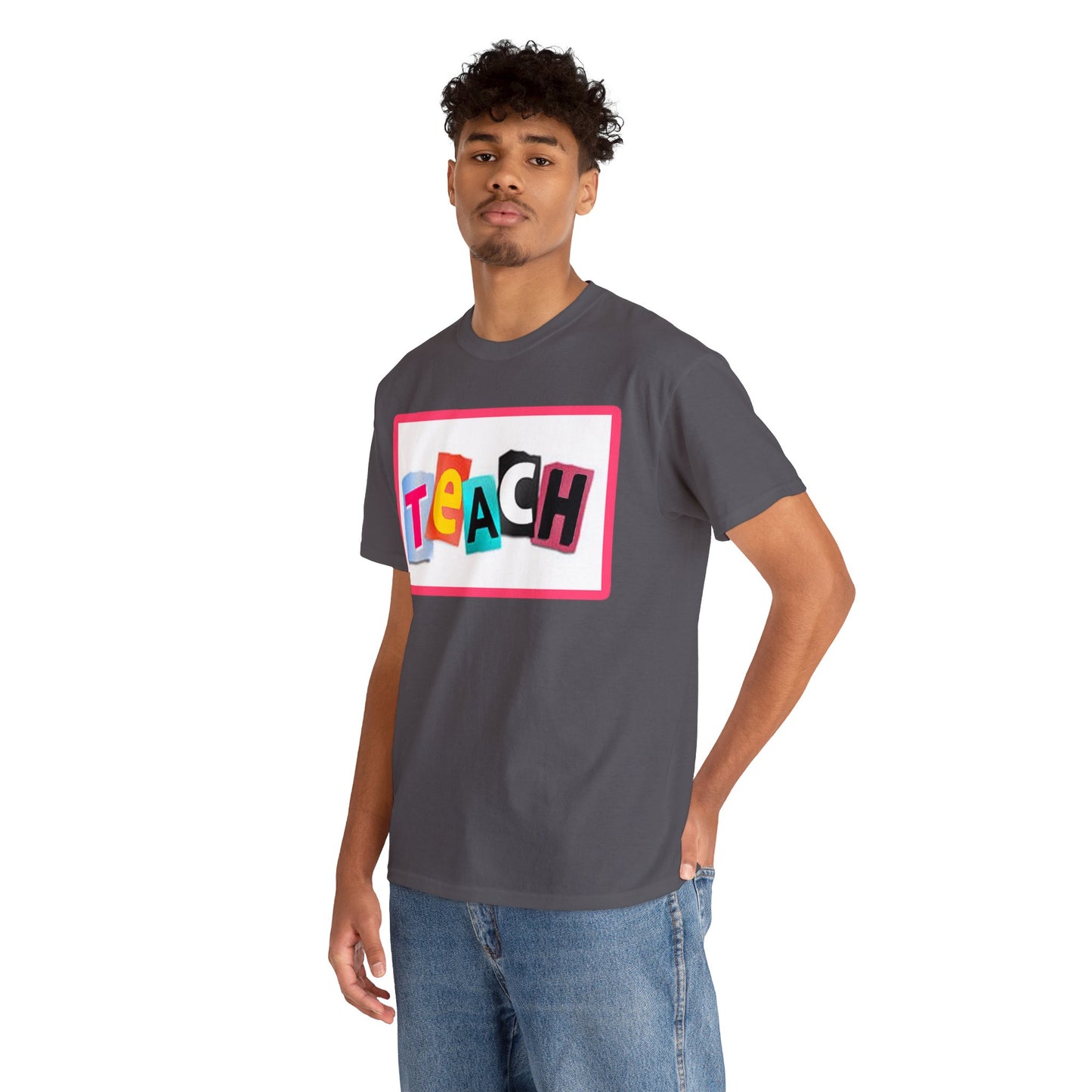 Teach White Logo Front Back T-Shirt 10 colors S-5x
