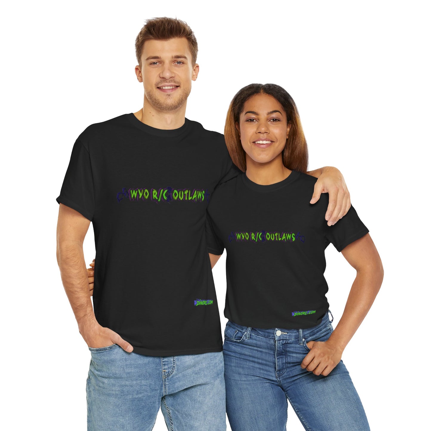 WYO R/C OUTLAWS DinoRc Logo T-Shirt S-5x Black Green