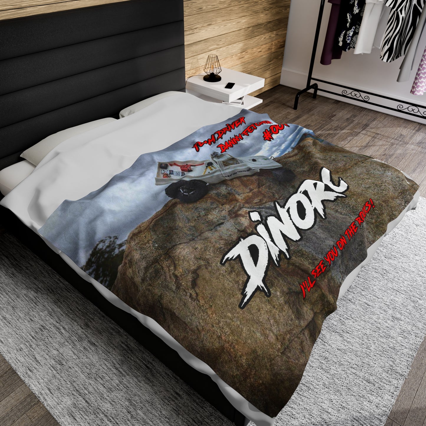 Dan Fetchen TeamDriver DinoRC Velveteen Plush Blanket