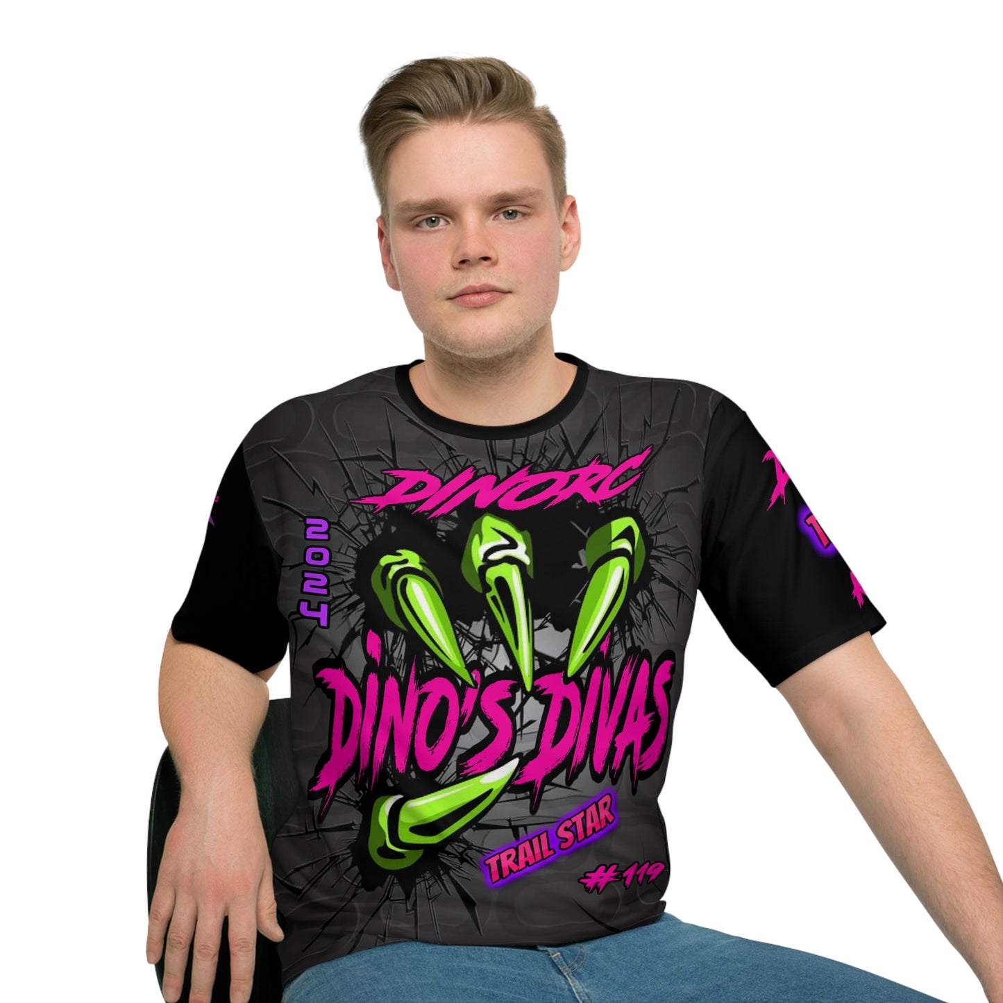 K. Mejia Dino Divas Claw Team Driver Shirt Loose T-shirt (AOP)