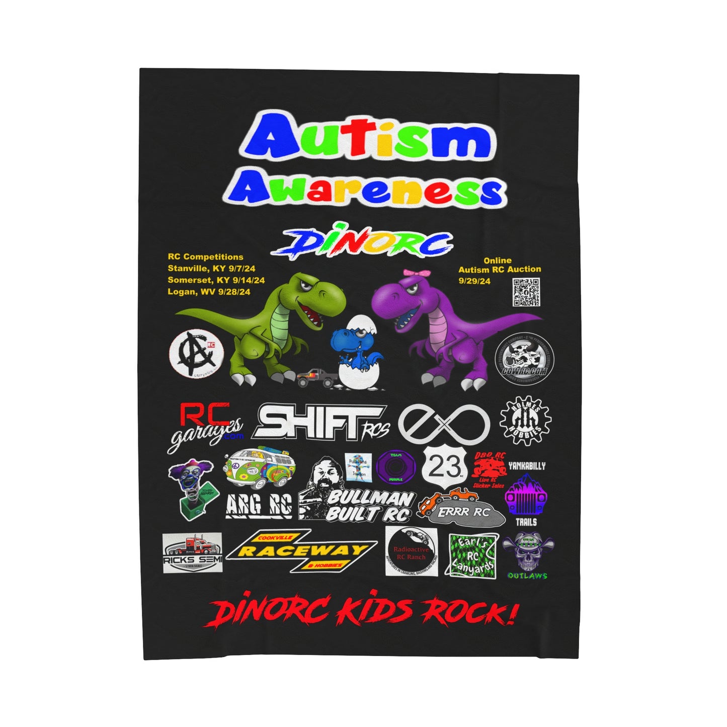 2024 Autism Awareness Event Blanket Velveteen Plush Blanket