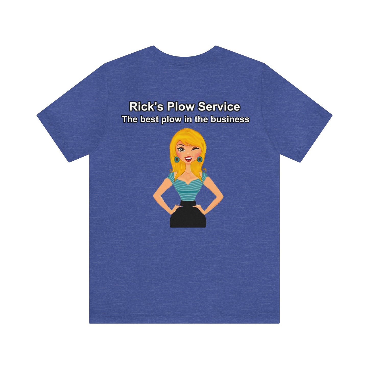 Rick's Plow Service Front Back Logo TEE