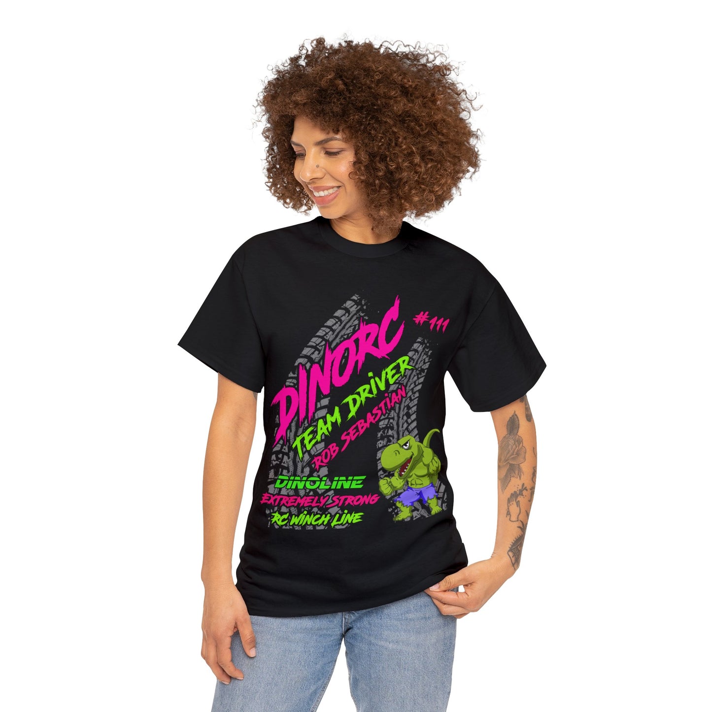 Rob Sebastian Muscle Dino DinoRC Logo T-Shirt S-5x
