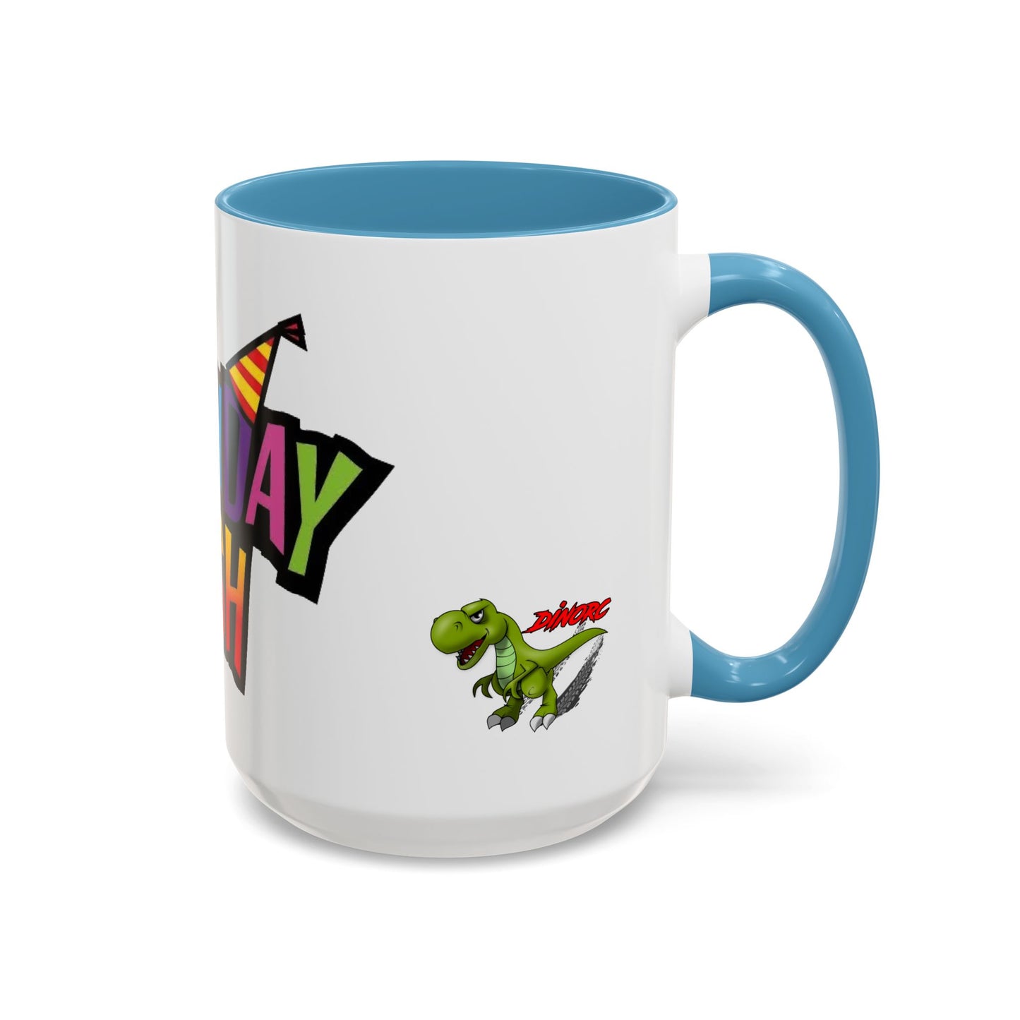 Birthday Bash Accent Coffee Mug - Fun Celebration Dino Theme