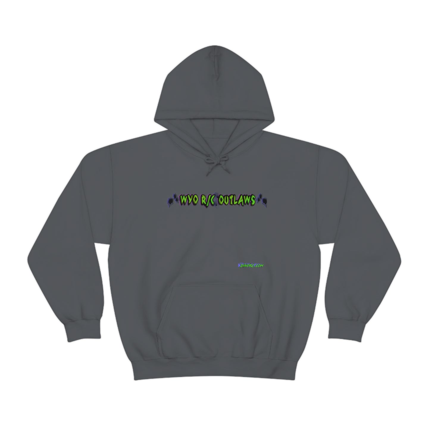 RC Outlaws DinoRC in 4 colors front back Hooded Sweatshirt