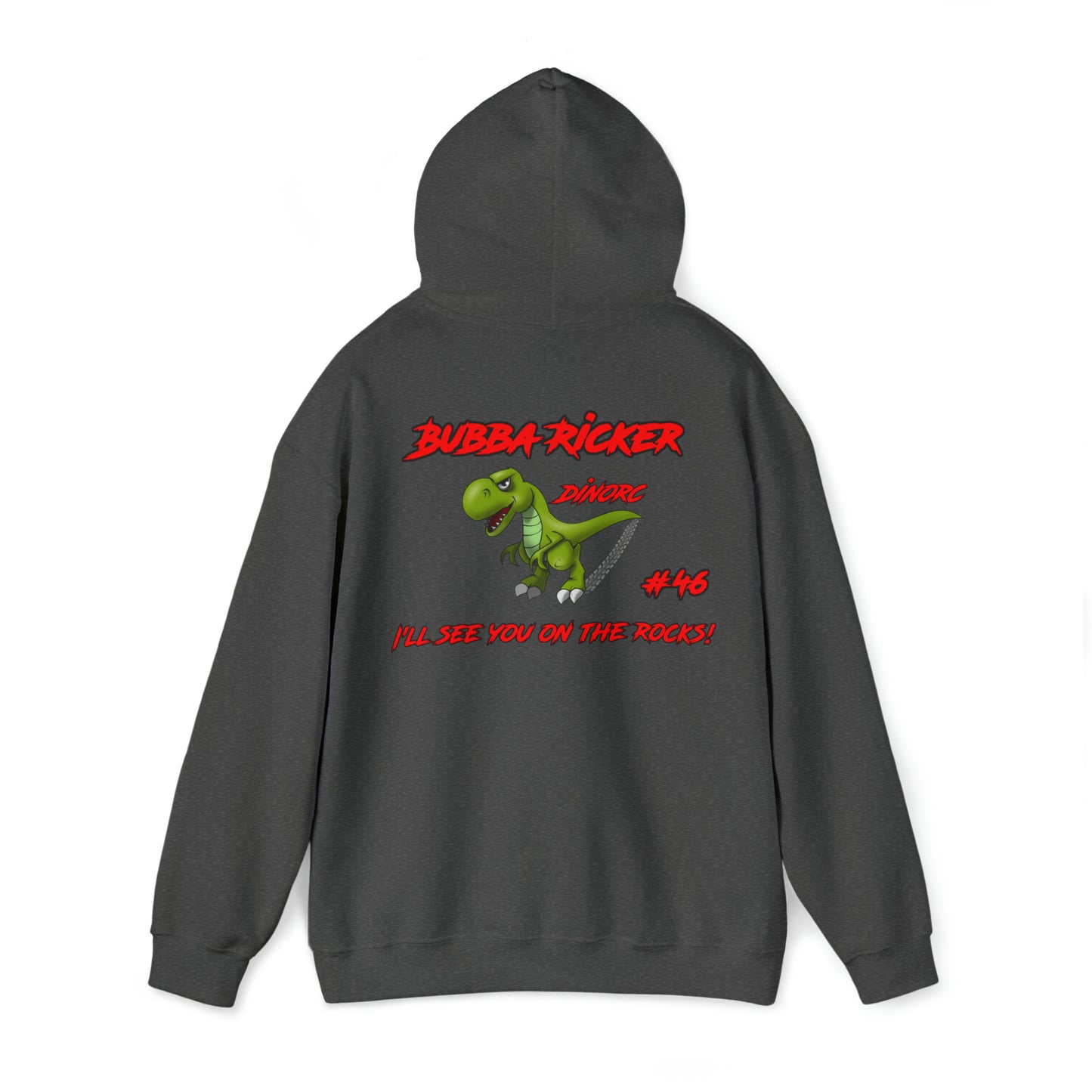 Bubba Ricker Team Driver Hooded Sweatshirt front back logo