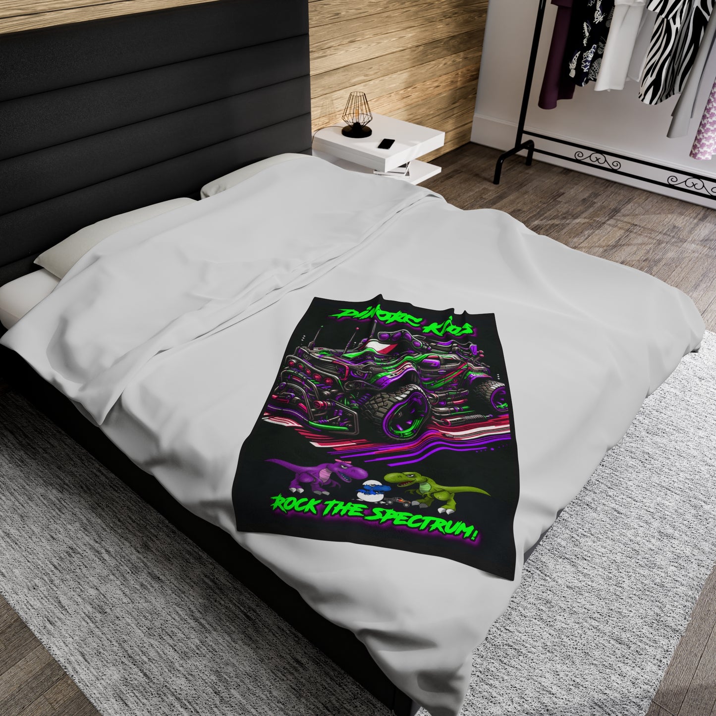 2024 DinoRC Autism Velveteen Plush Blanket