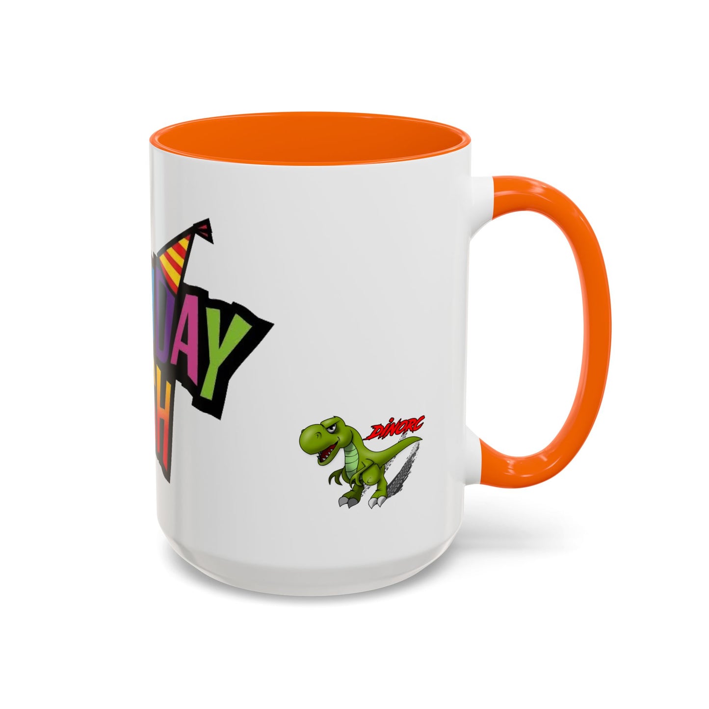 Birthday Bash Accent Coffee Mug - Fun Celebration Dino Theme