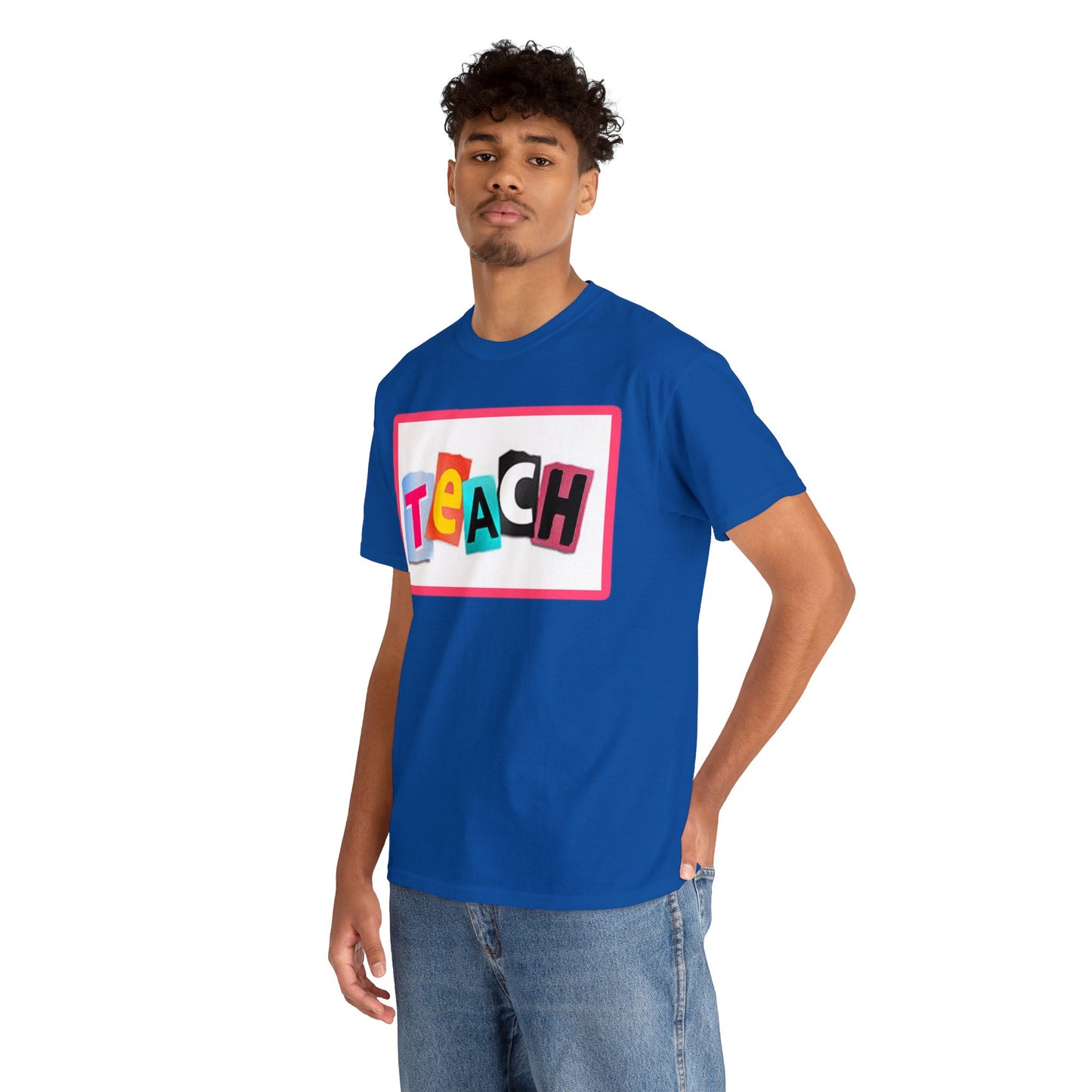Teach White Logo Front Back T-Shirt 10 colors S-5x