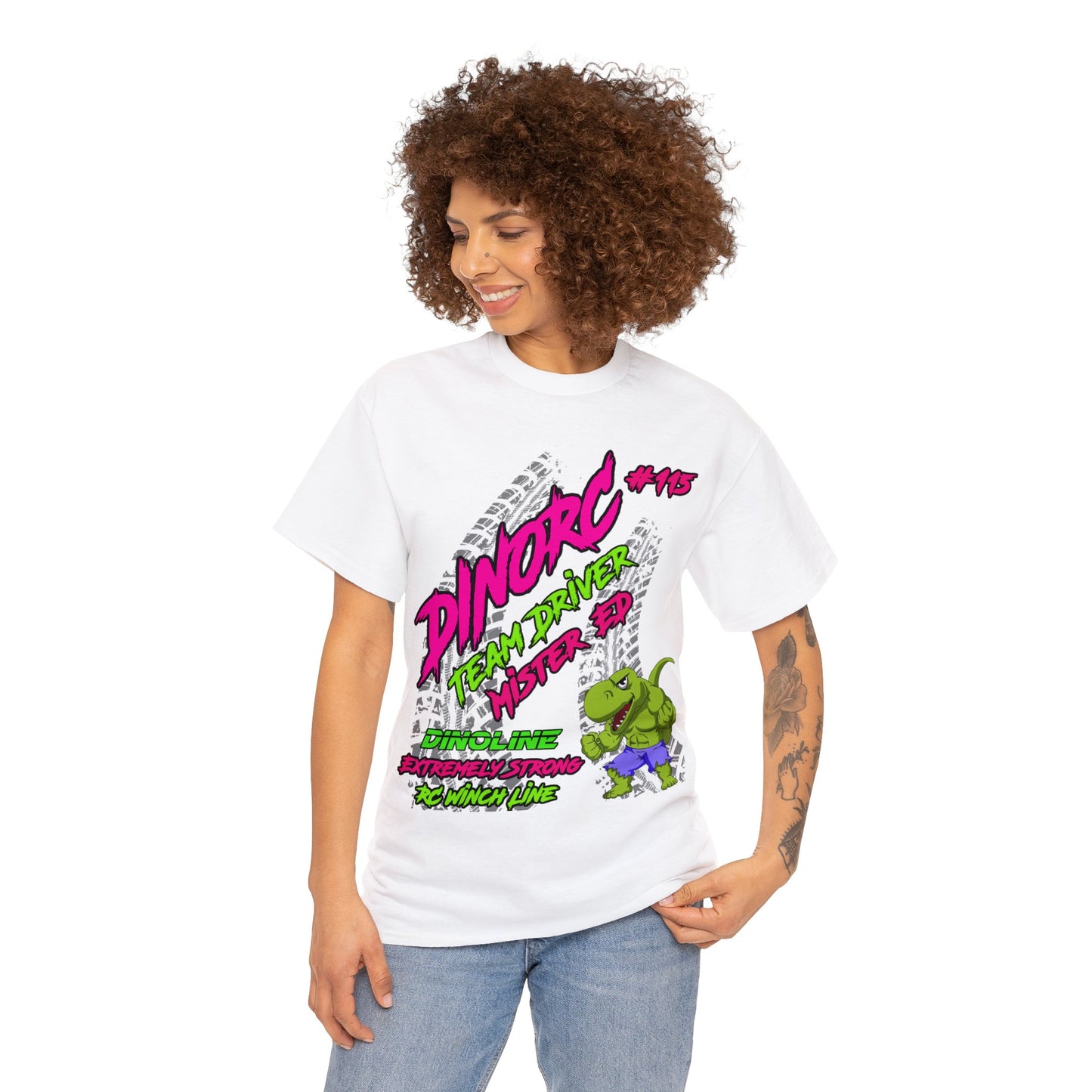 Mister Ed Muscle Dino DinoRC Logo T-Shirt S-5x