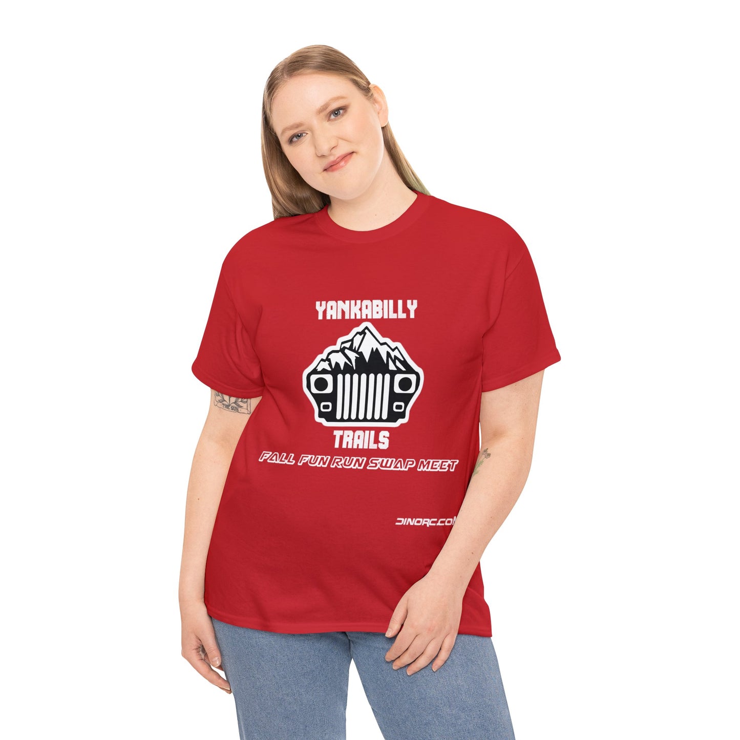 Yankabilly Trails DinoRc Logo T-Shirt S-5x Black White Green Blue Red