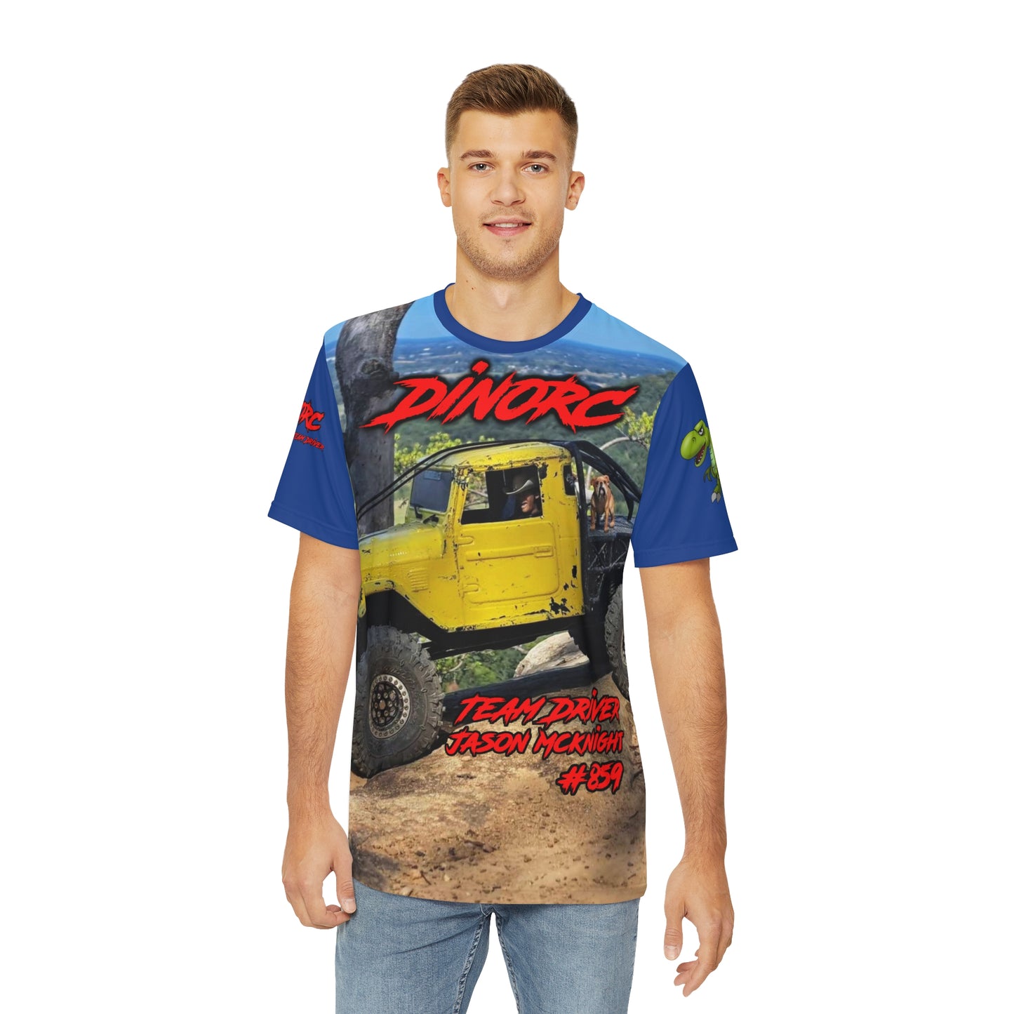 Jason Mcknight Blue sleeves DinoRC Team Driver Shirt (AOP)