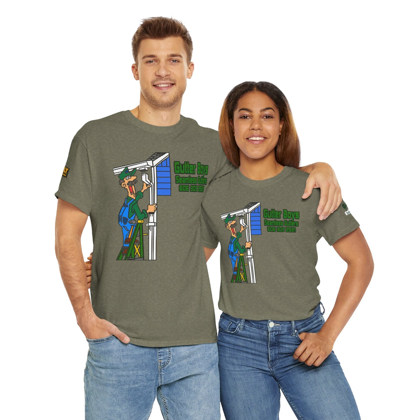 Gutter Boys Unisex Heavy Cotton Tee - Fun Contractor Graphic Shirt for Home Improvement Enthusiasts