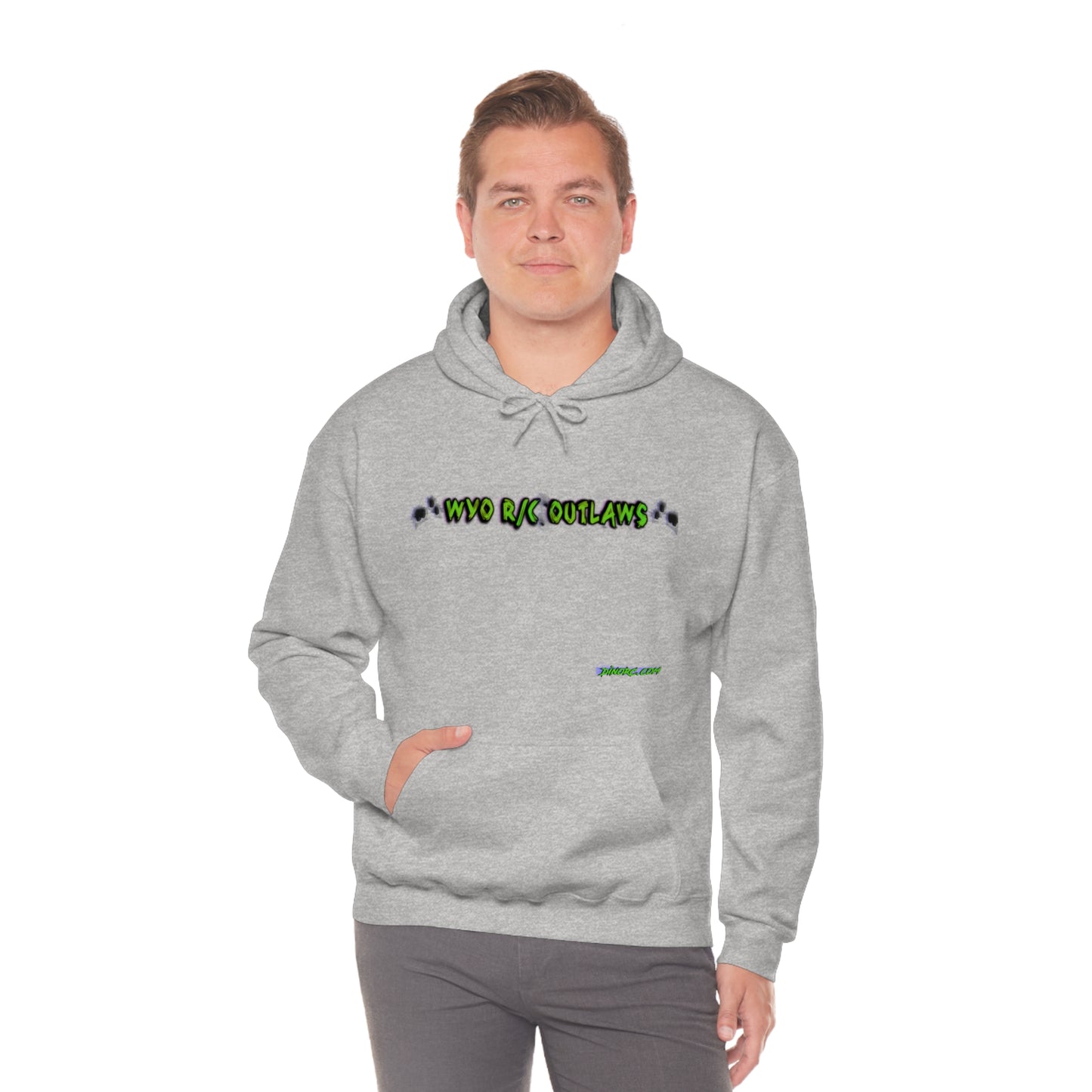 RC Outlaws DinoRC in 4 colors front back Hooded Sweatshirt