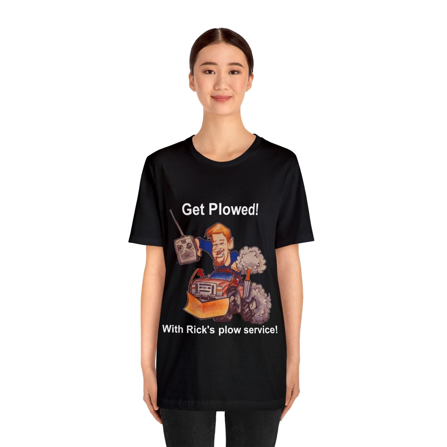 Rick's Plow Service Front Back Logo TEE