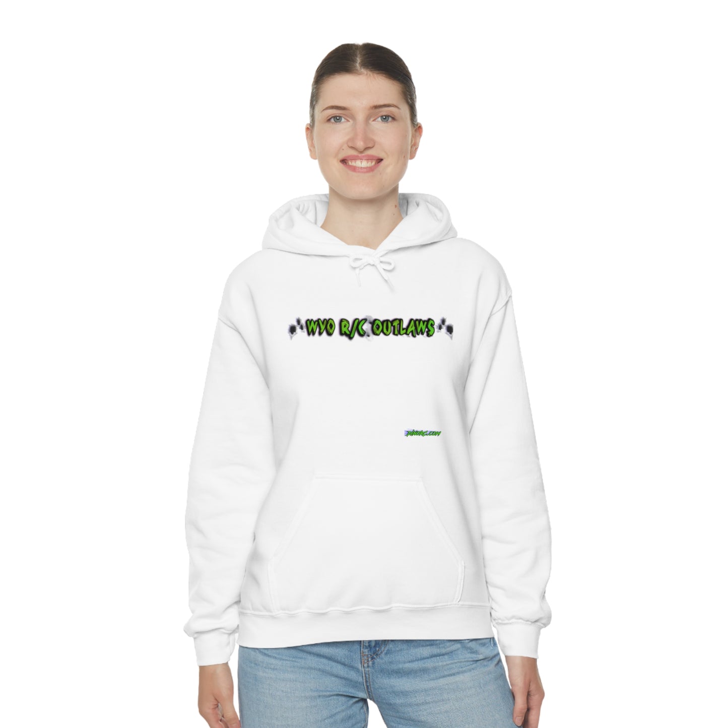 RC Outlaws DinoRC in 4 colors front back Hooded Sweatshirt