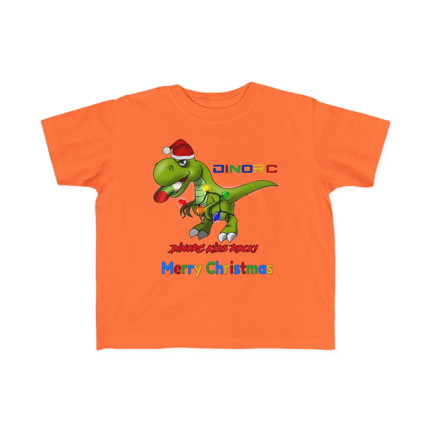 Merry Christmas DinoRC Christmas Toddler's Fine Jersey Tee