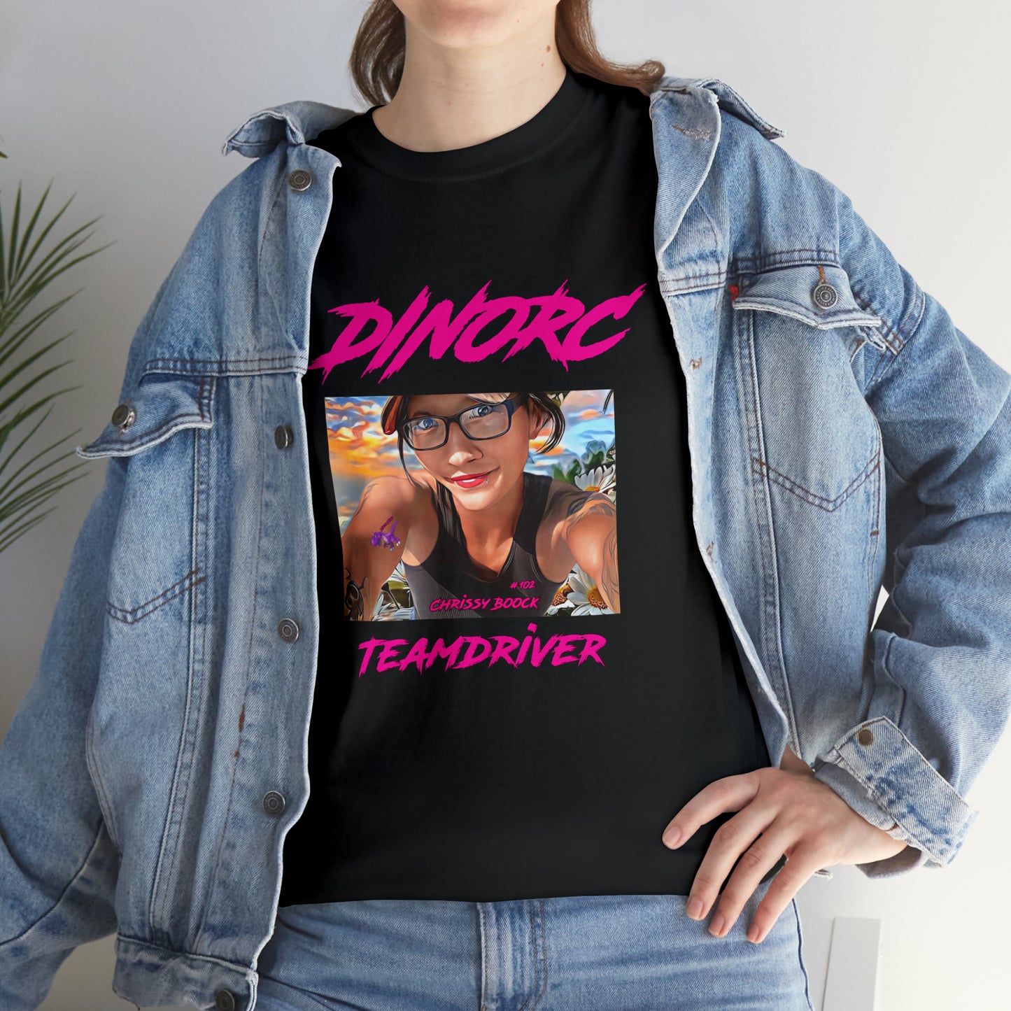 Crissy Book front DinoRC Logo T-Shirt S-5x