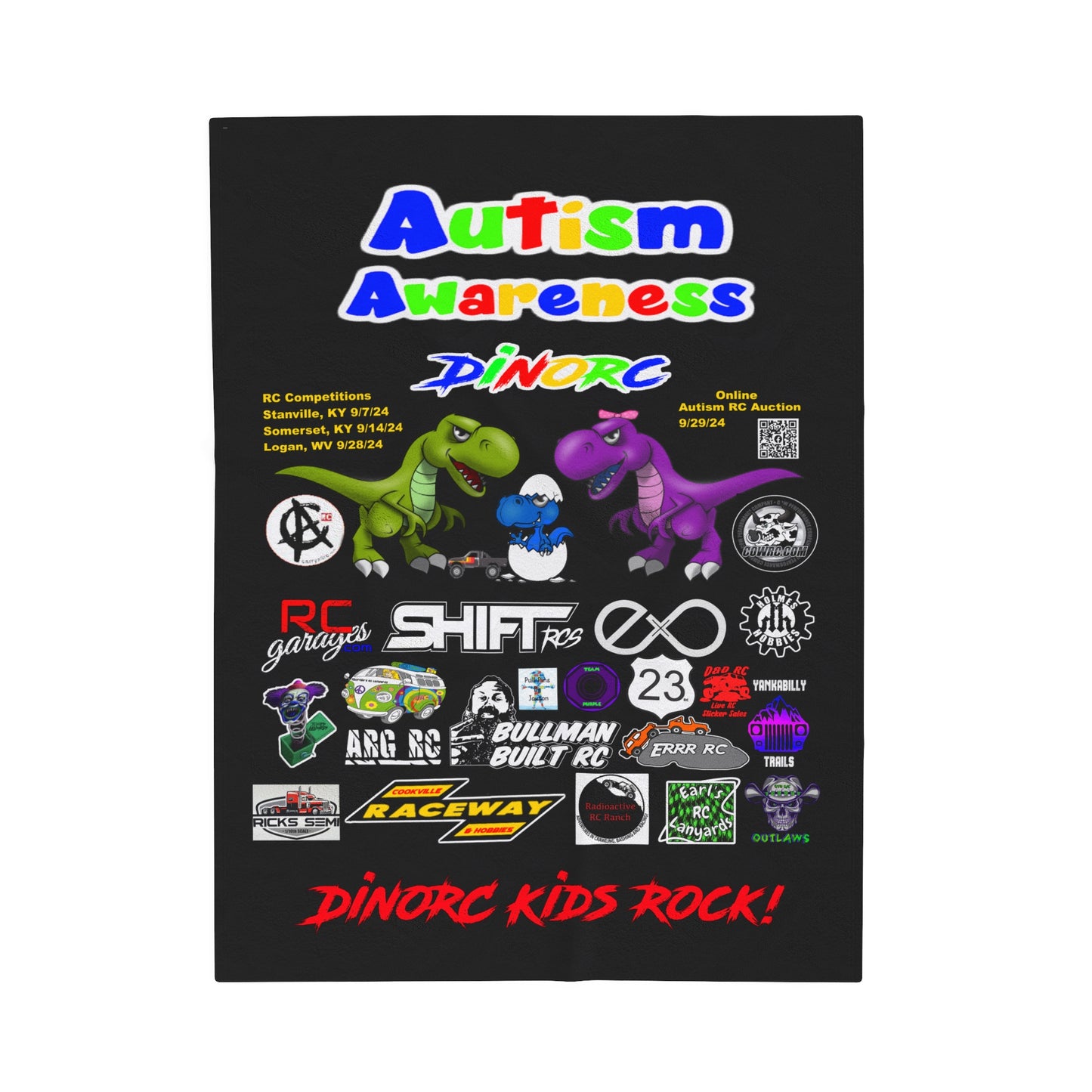 2024 Autism Awareness Event Blanket Velveteen Plush Blanket