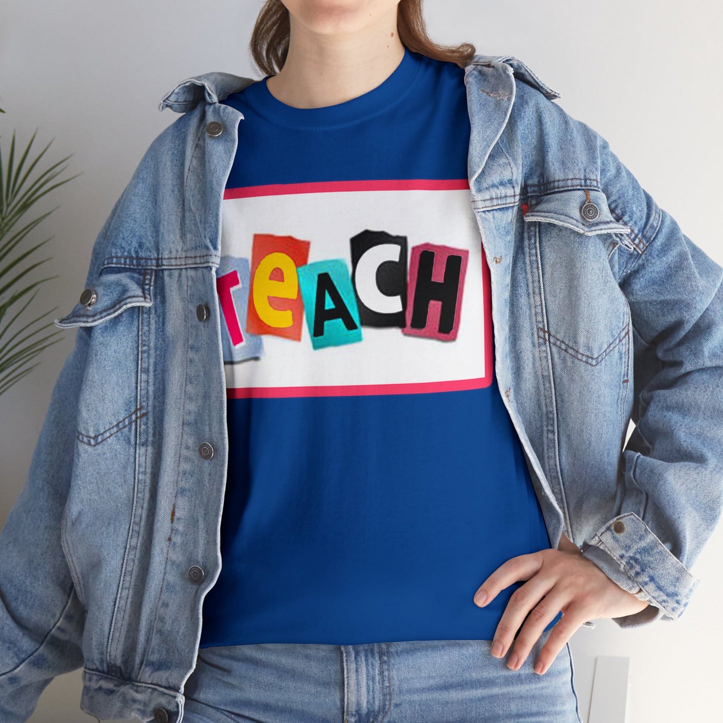 Teach White Logo Front Back T-Shirt 10 colors S-5x