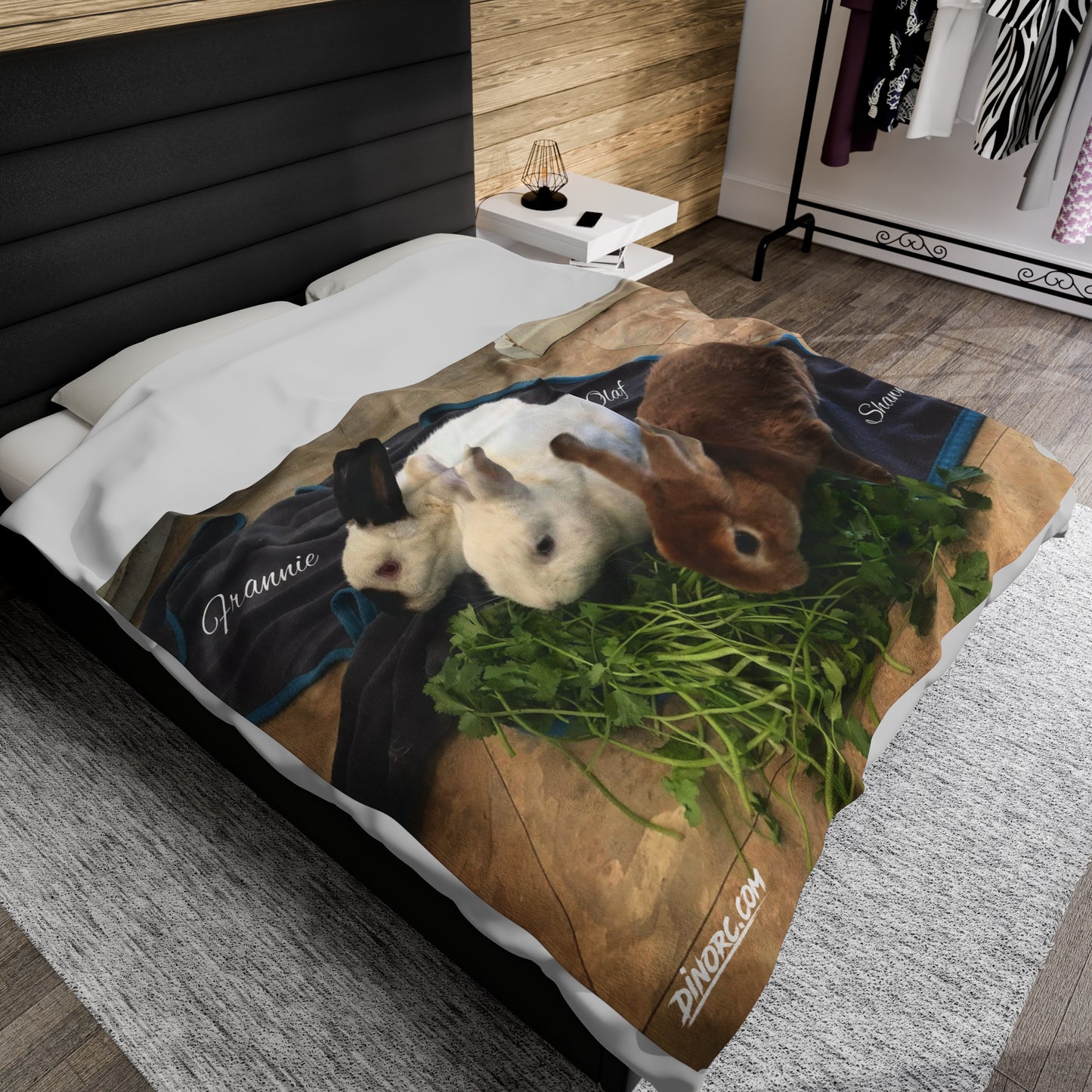 Rabbit Blanket Velveteen Plush Blanket