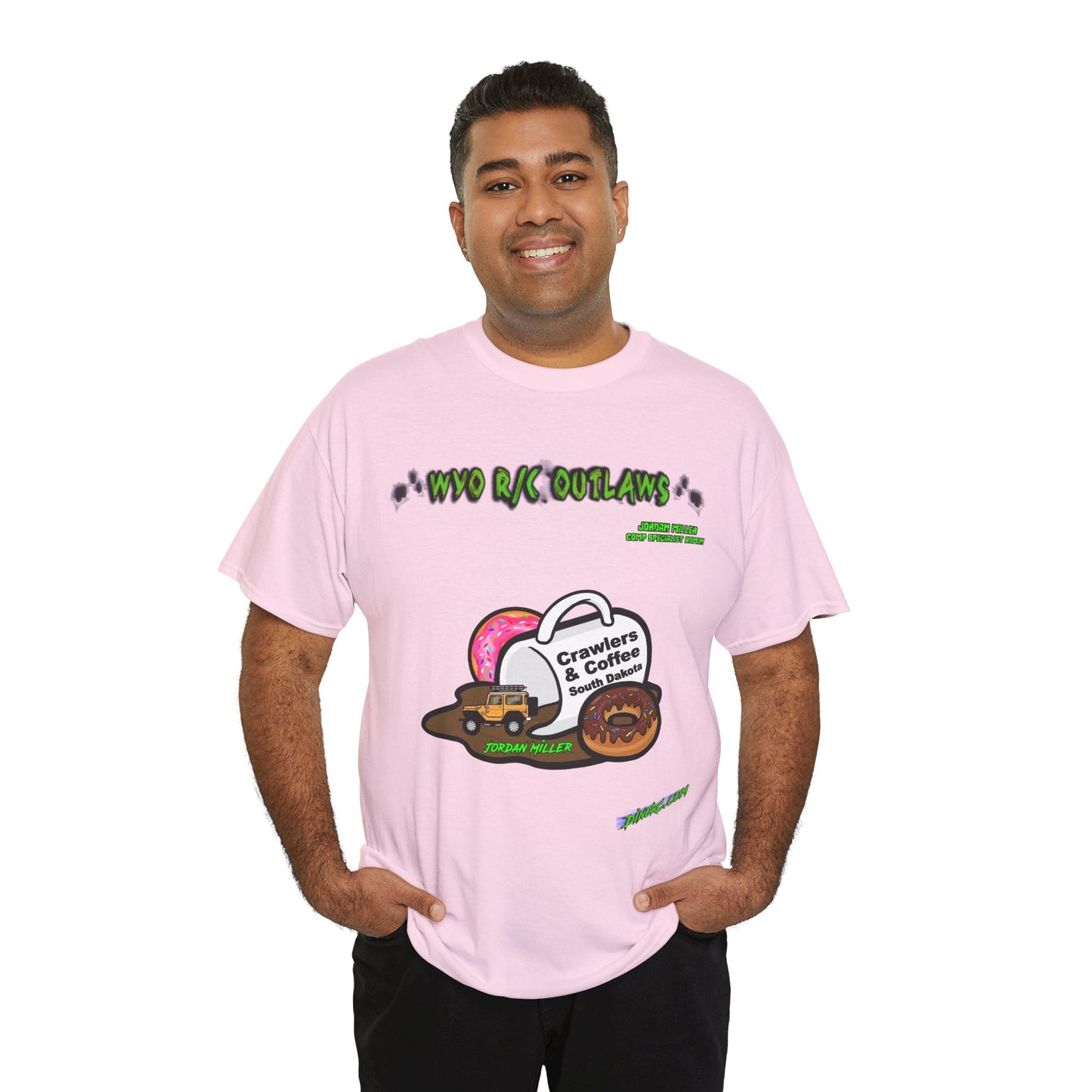 Jordan Miller WYO R/C OUTLAWS DinoRc Logo T-Shirt S-5x Black Green