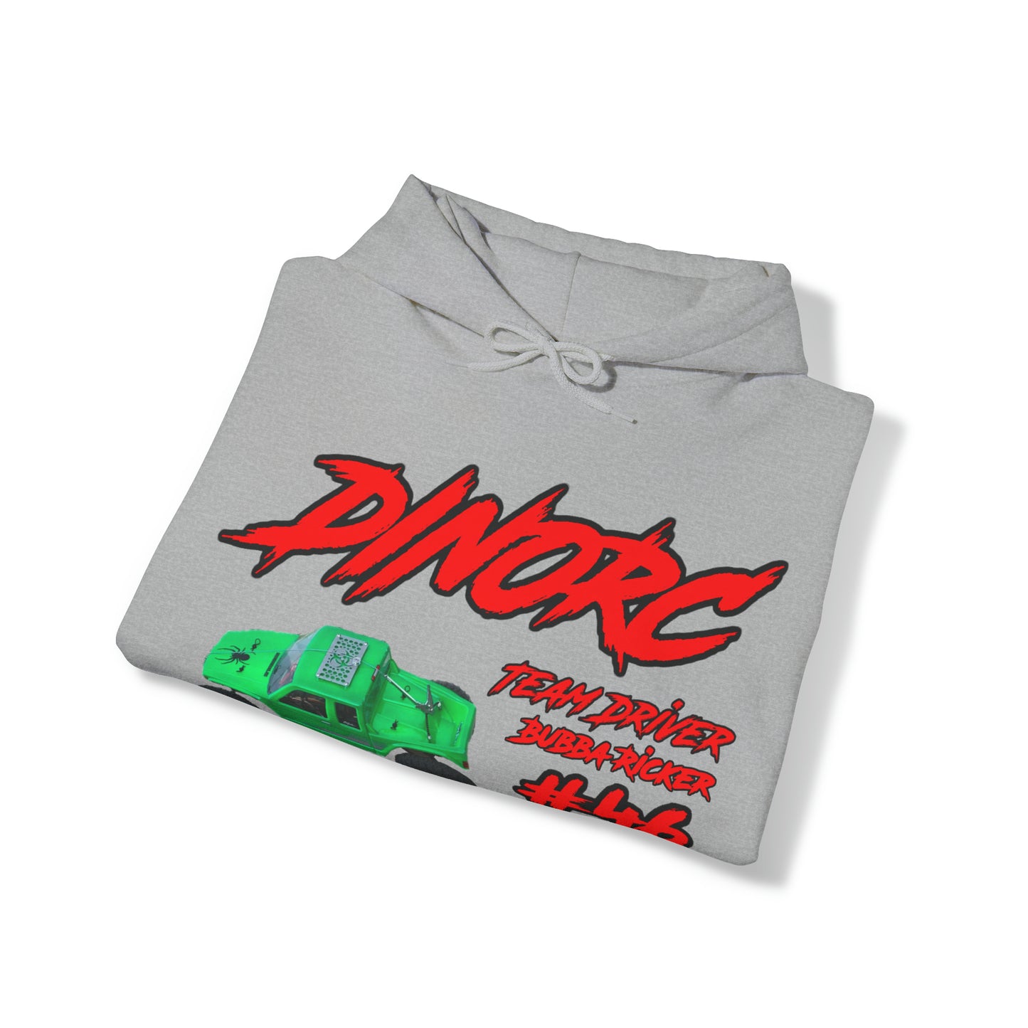 Bubba Ricker Team Driver Hooded Sweatshirt front back logo