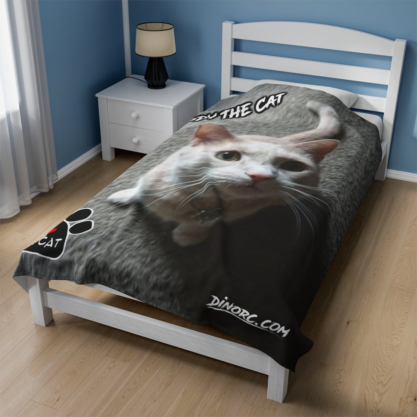 Buddy The Cat Velveteen Plush Blanket