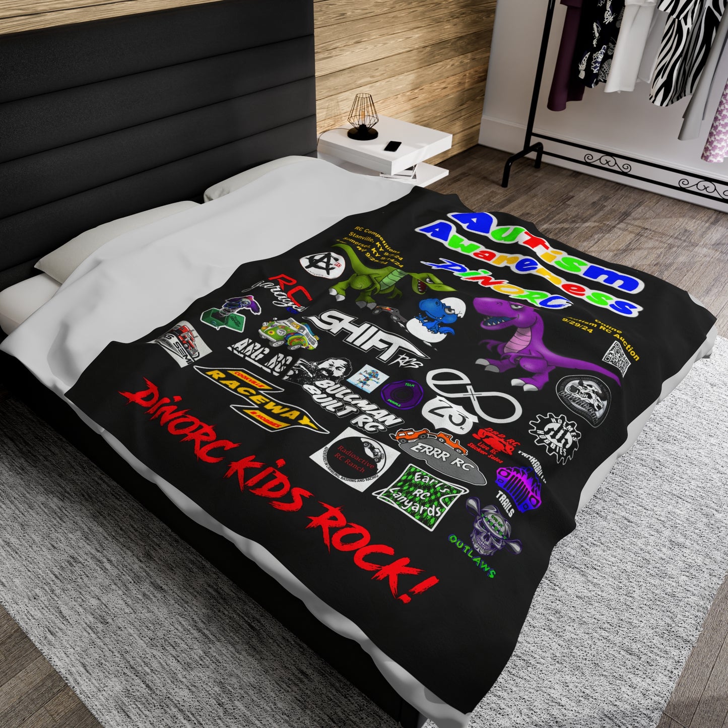 2024 Autism Awareness Event Blanket Velveteen Plush Blanket