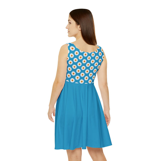 Sunny Floral Skater Dress, Boho Summer Dress, Casual Dress for Women, Perfect for Beach Days, Festivals, Brunch, Spring Fashion