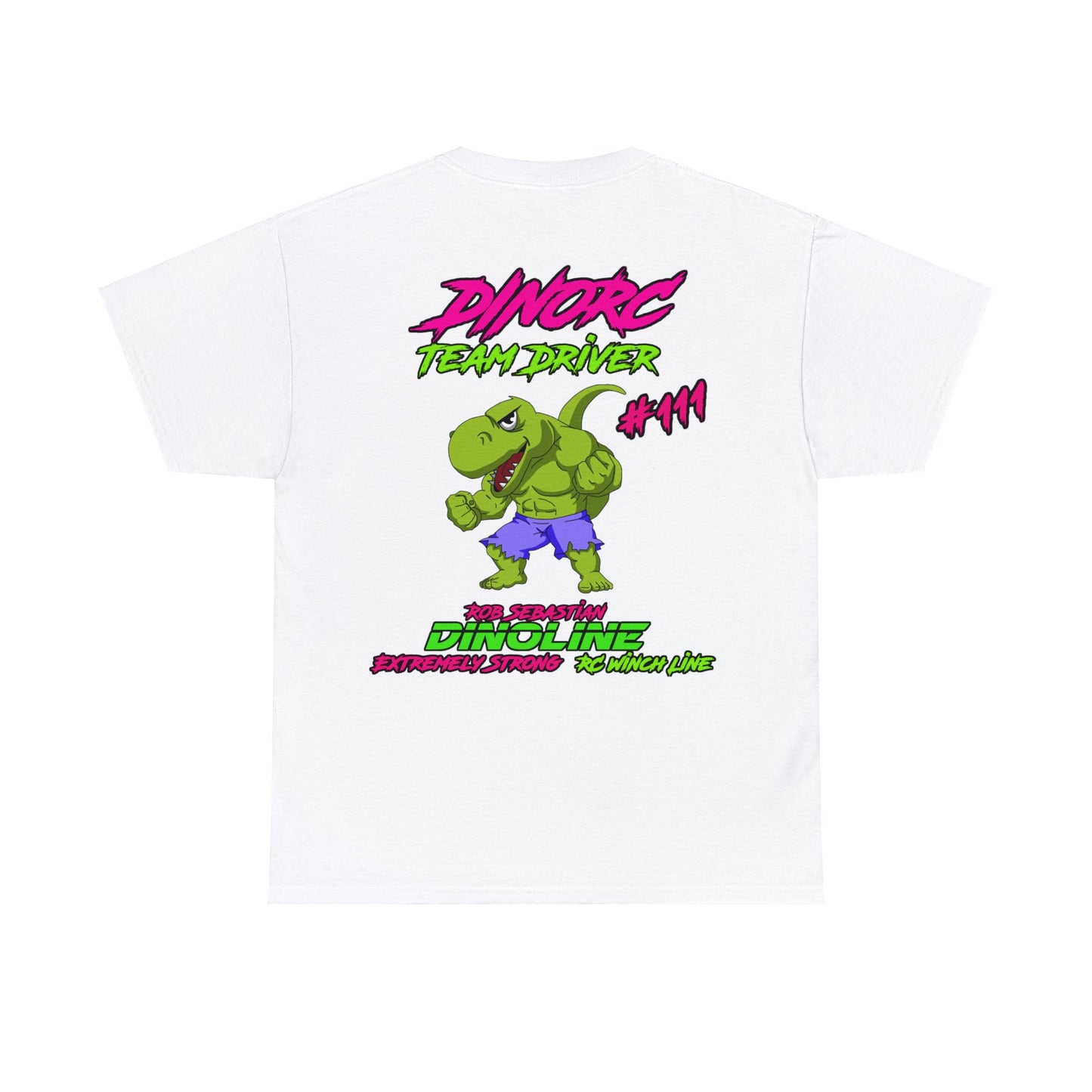 Rob Sebastian Muscle Dino DinoRC Logo T-Shirt S-5x