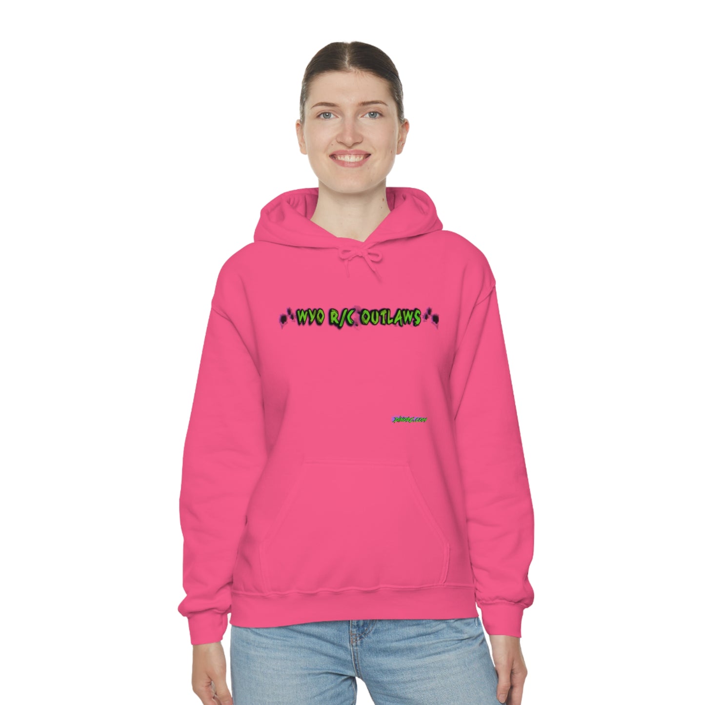 RC Outlaws DinoRC in 4 colors front back Hooded Sweatshirt