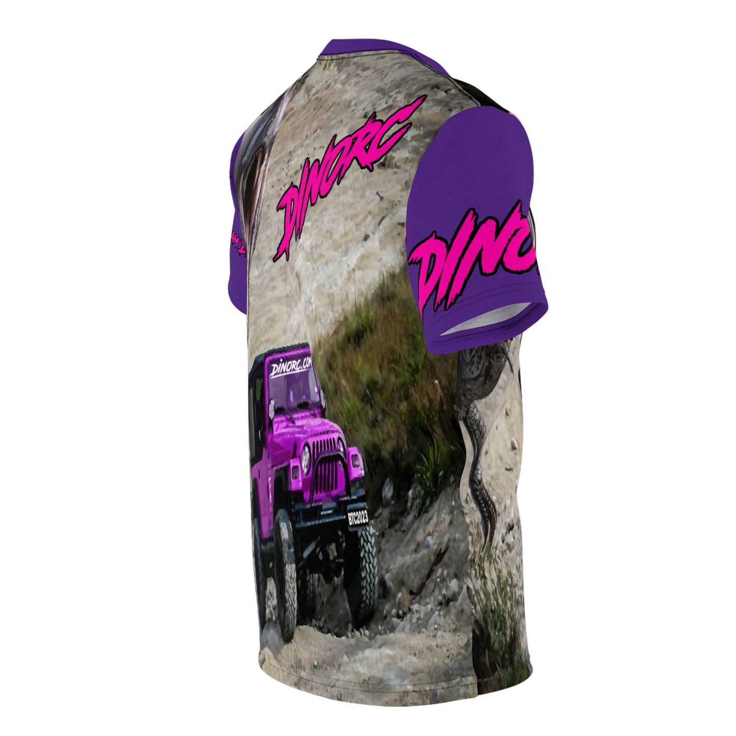 Dino Diva's AOP T Shirt purple Sleeves