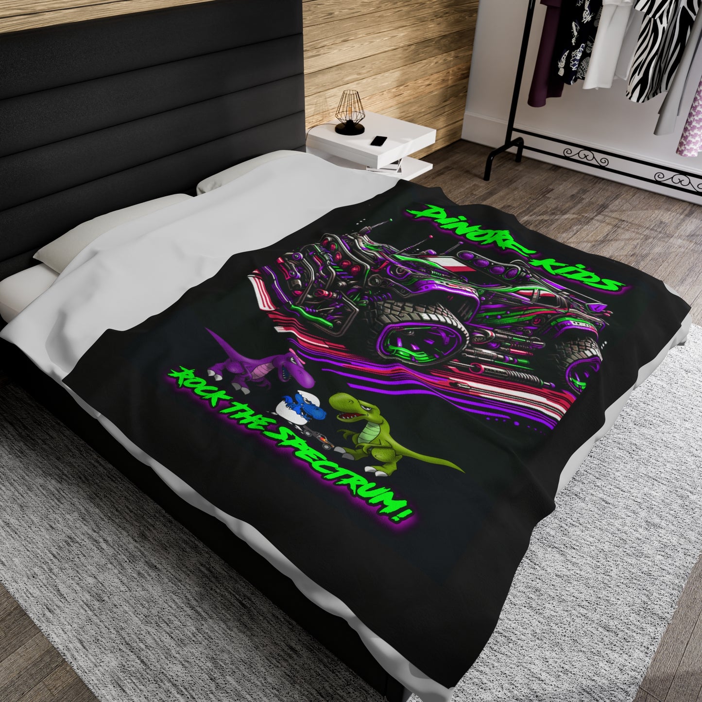 2024 DinoRC Autism Velveteen Plush Blanket