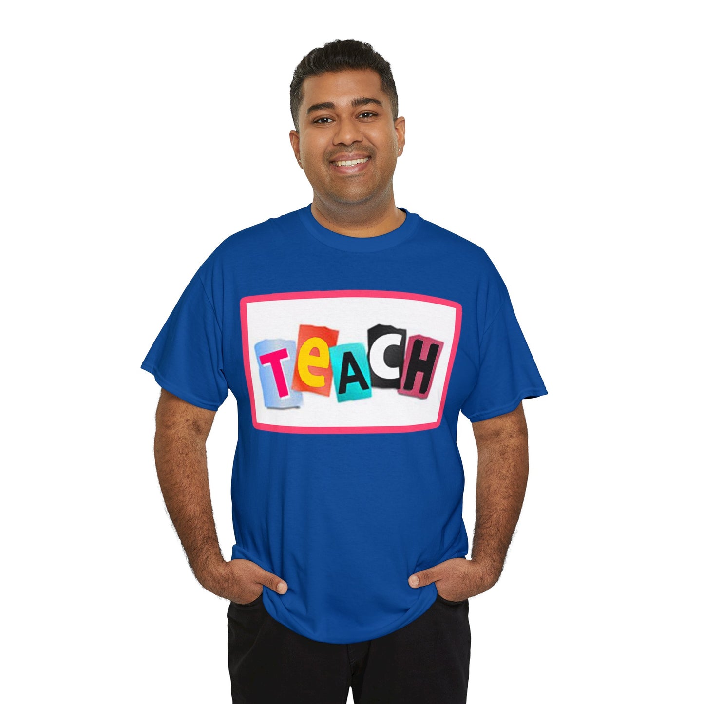 Teach White Logo Front Back T-Shirt 10 colors S-5x