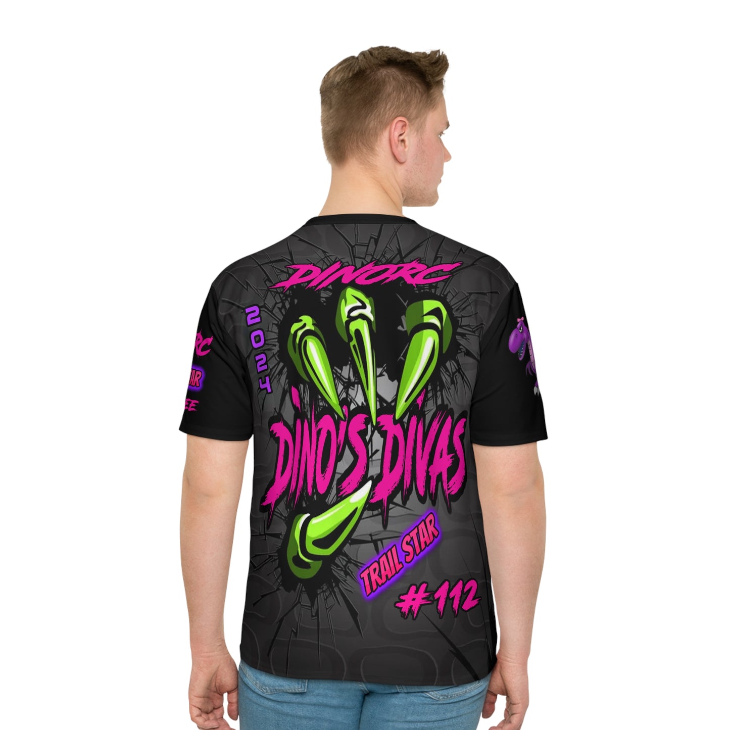 Custom Giveaway Mrs DEE Dino Divas Claw Team Driver Shirt Loose T-shirt (AOP)